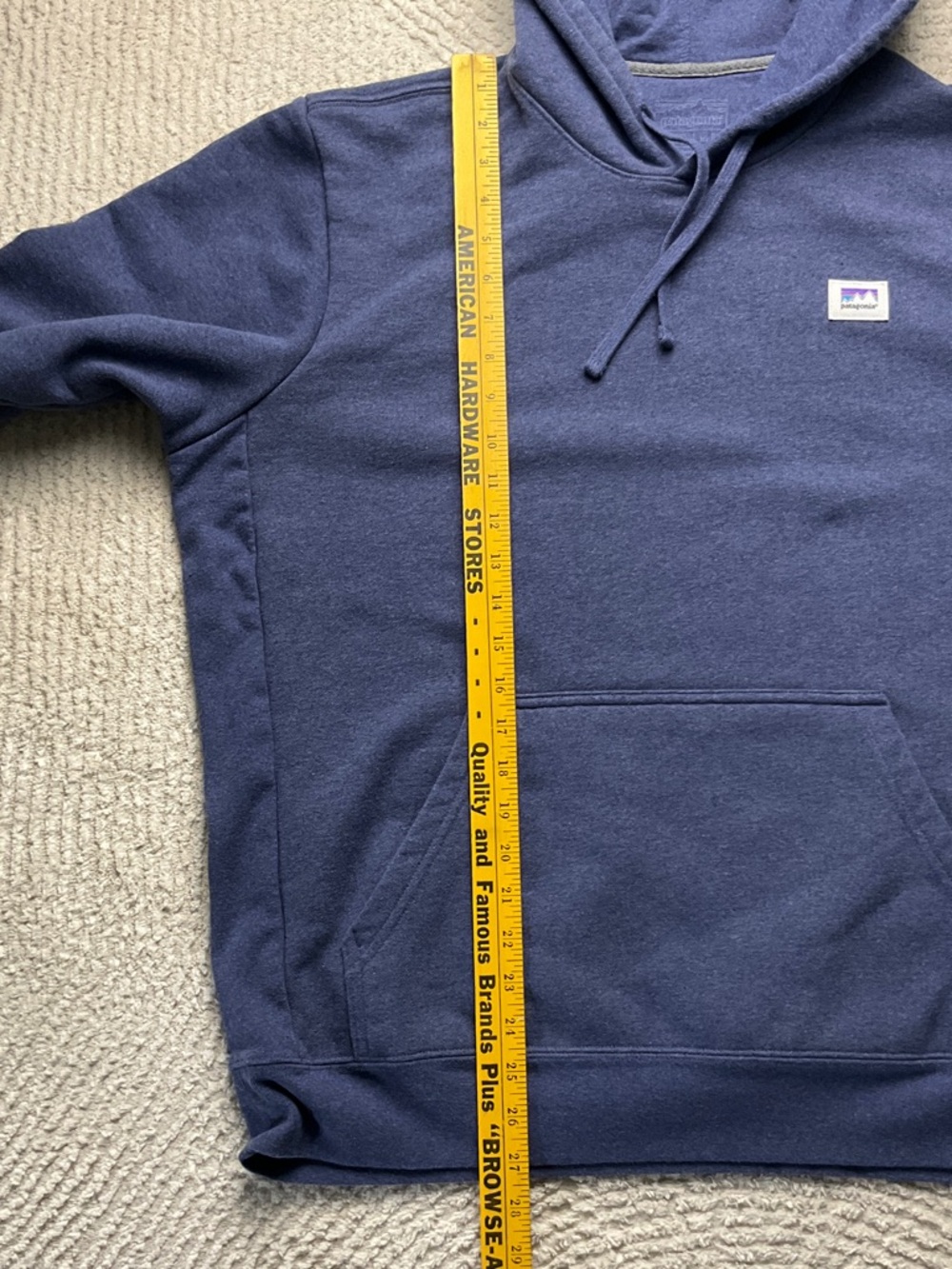 Patagonia Shop Sticker Uprisal Hoody Current Blue Color Women’s XL Men’s L - Picture 9 of 16